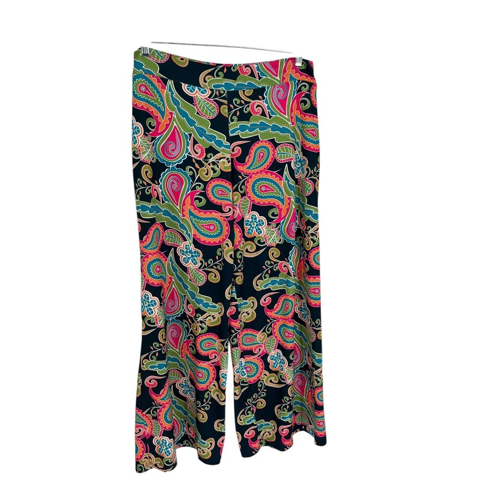 Lolly Wolly Doodle Pants Women's Size 2X Regular Boho Paisley Wide Leg
